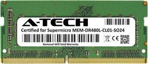 Supermicro Certified MEM-DR480L-CL01-SO24 | Micron MTA8ATF1G64HZ-2G3B1 | 8GB PC4-19200 DDR4 2400MHz 1Rx8 Non-ECC SODIMM 260-Pin Laptop Memory RAM