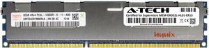 Supermicro Certified MEM-DR332L-HL01-ER13 | Hynix HMT84GR7MMR4A-H9 | 32GB PC3-10600 DDR3 1333MHz 4Rx4 Quad Rank ECC RDIMM Registered 240-Pin Server Memory RAM