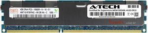 Supermicro Certified MEM-DR340L-HL02-ER13 | Hynix HMT151R7BFR4C-H9 | 4GB PC3-10600 DDR3 1333MHz 2Rx4 Dual Rank ECC RDIMM Registered 240-Pin Server Memory RAM