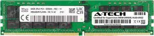 Supermicro Certified MEM-DR464L-HL03-ER32 | Hynix HMAA8GR7CJR4N-XN | 64GB PC4-25600 DDR4 3200MHz 2Rx4 Dual Rank ECC RDIMM Registered 288-Pin Server Memory RAM