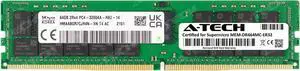 Supermicro Certified MEM-DR464MC-ER32 | Hynix HMAA8GR7CJR4N-XN | 64GB PC4-25600 DDR4 3200MHz 2Rx4 Dual Rank ECC RDIMM Registered 288-Pin Server Memory RAM