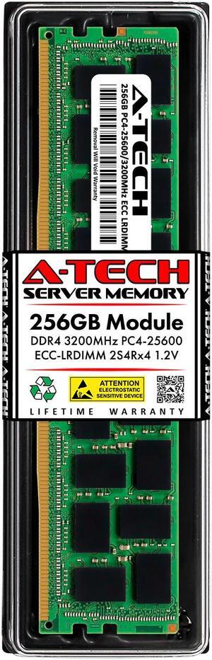 A-Tech 256GB 2S4Rx4 (8Rx4 3DS) PC4-25600L DDR4 3200 MHz ECC LRDIMM Load Reduced DIMM 288-Pin Octal Rank x4 3DS/TSV Server & Workstation RAM Memory Upgrade Module