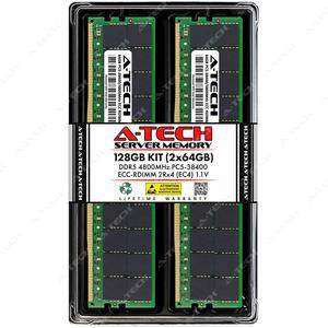 A-Tech 128GB (2x64GB) 2Rx4 PC5-38400R DDR5 4800 MHz EC4 RDIMM ECC Registered DIMM 288-Pin Dual Rank x4 Server & Workstation RAM Memory Upgrade Kit