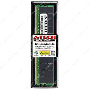 A-Tech 128GB 2Rx4 PC5-51200R DDR5 6400 MHz EC8 RDIMM ECC Registered DIMM 288-Pin Dual Rank x4 Server & Workstation RAM Memory Upgrade Module A-Tech 128GB 2Rx4 PC5-51200R DDR5 6400 MHz EC8 RDIMM ECC Registered DIMM 288-Pin Dual Rank x4 Server & Workstation RAM Memory Upgrade Module