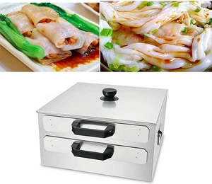 Stainless Steel Rice Rolls Cantonese Changfen Maker Double Layer Steamer Stainless Steel Rice Rolls Cantonese Changfen Maker Double Layer Steamer