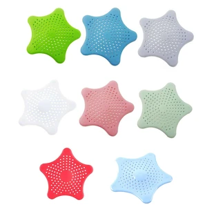 8 Pack Silicone Starfish Molded Drain Cover Sink Strainers Kitchen Bathroom 8 Pack Silicone Starfish Molded Drain Cover Sink Strainers Kitchen Bathroom
