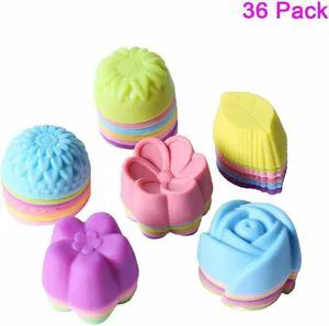 36 PCS Reusable Non-stick Silicone Baking Muffin Cupcake Chocolate Cups 36 PCS Reusable Non-stick Silicone Baking Muffin Cupcake Chocolate Cups
