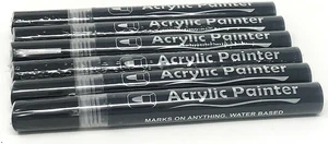 Acrylic Paint Marker Pens Set Pebble, Rock & Stone painting,Scrapbooking,Fabric ( 6 Pack) Acrylic Paint Marker Pens Set Pebble, Rock & Stone painting,Scrapbooking,Fabric ( 6 Pack)