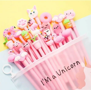 20pcs/lot Cute Office School Accessories 0.5mm Pen Gel Pens + Organizer Bag 20pcs/lot Cute Office School Accessories 0.5mm Pen Gel Pens + Organizer Bag
