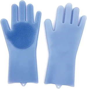 Silicone Cleaning Brush Scrubber Gloves Heat Resistant Dish Washing Silicone Cleaning Brush Scrubber Gloves Heat Resistant Dish Washing