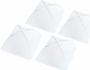 Set of 4 Pop Up Mesh Screen Food Cover Tents White - Keep Out Flies, Bugs, Mosqu Set of 4 Pop Up Mesh Screen Food Cover Tents White - Keep Out Flies, Bugs, Mosqu