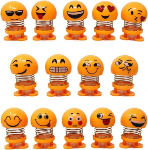 14 Pack Spring Shaking Head Doll Emoji Expression Doll Car Ornaments Cute Gift 14 Pack Spring Shaking Head Doll Emoji Expression Doll Car Ornaments Cute Gift