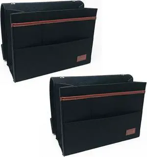2 Pack Bedside Caddy Storage Organizer Sofa Desk 6 Pockets Phone Remote Control
