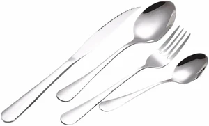 4Pcs Flatware Rainbow Dinnerware Stainless Steel Tableware Set Fork Spoon Knife(Silver) 4Pcs Flatware Rainbow Dinnerware Stainless Steel Tableware Set Fork Spoon Knife(Silver)