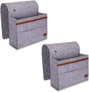 2 Pack Bedside Caddy Storage Organizer Sofa Desk 6 Pockets Phone Remote Control