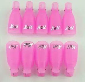 Silicone UV Gel Polish Remover Wraps Soak Off Cap Clip Nail Art Tool(10 Pcs)