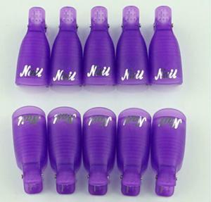 Silicone UV Gel Polish Remover Wraps Soak Off Cap Clip Nail Art Tool(10 Pcs)