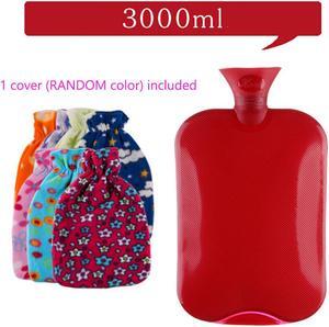 3 Liter/3000mL Large PVC Rubber HOT WATER Bag Warm/Heat / Cold Therapy + Cover