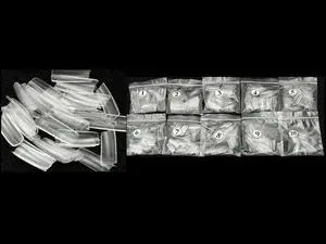 1000 Pcs Coffin Nail Tips Long Square French Fake False Nails Transparent