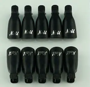 Silicone UV Gel Polish Remover Wraps Soak Off Cap Clip Nail Art Tool(10 Pcs)