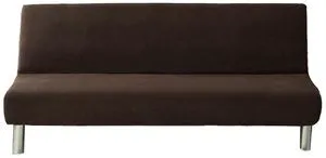US Stretch Solid Color Futon Slipcover Full Or Queen Size Armless Sofa Bed Cover Dark Brown US Stretch Solid Color Futon Slipcover Full Or Queen Size Armless Sofa Bed Cover Dark Brown
