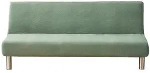 US Stretch Solid Color Futon Slipcover Full Or Queen Size Armless Sofa Bed Cover Cypress Green US Stretch Solid Color Futon Slipcover Full Or Queen Size Armless Sofa Bed Cover Cypress Green