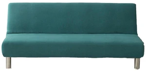 US Stretch Solid Color Futon Slipcover Full Or Queen Size Armless Sofa Bed Cover Dark Green US Stretch Solid Color Futon Slipcover Full Or Queen Size Armless Sofa Bed Cover Dark Green