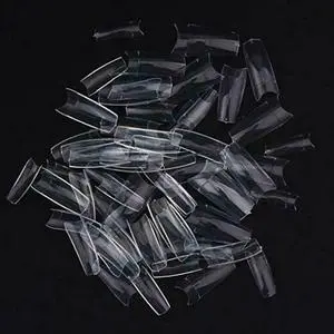 500 Pcs Coffin Nail Tips Long Square French Fake False Nails Transparent US 500gezhuang touming 500 Pcs Coffin Nail Tips Long Square French Fake False Nails Transparent US 500gezhuang touming