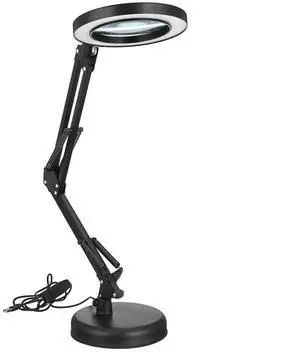 US 1 Pcs 10X Magnifying LED Glass Stand Crafts Welding Base Clamp Close Work US 1 Pcs 10X Magnifying LED Glass Stand Crafts Welding Base Clamp Close Work