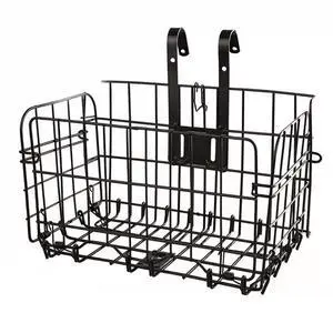 US 1 Pack Folding Rear Bike Basket Wire Mesh Fold-Up Detchable Front Rear Bag US 1 Pack Folding Rear Bike Basket Wire Mesh Fold-Up Detchable Front Rear Bag