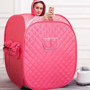 US Fashion One Person Full Body Spa Weight Loss Detox Therapy Sauna Steamer Pot US Fashion One Person Full Body Spa Weight Loss Detox Therapy Sauna Steamer Pot