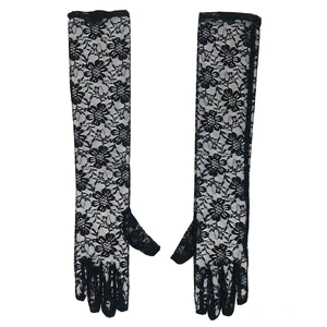 US Sexy Lace Gloves Thin Long Bride Wedding Party Arm Elbow Prom Driving 19.7'' Black 1 Pair US Sexy Lace Gloves Thin Long Bride Wedding Party Arm Elbow Prom Driving 19.7'' Black 1 Pair