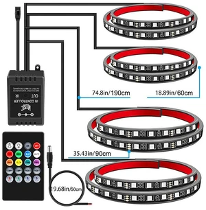 US 4Pcs 12V Neon Accent Lights Kit Car Underglow Lights Waterproof Underglow Led US 4Pcs 12V Neon Accent Lights Kit Car Underglow Lights Waterproof Underglow Led