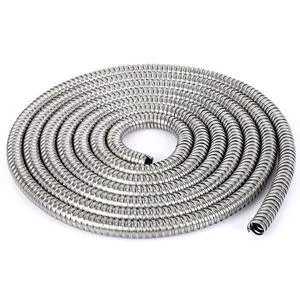 US 50FT 304 Stainless Steel Water Hose Pipe Metal Garden Pipe Connector US 50FT 304 Stainless Steel Water Hose Pipe Metal Garden Pipe Connector