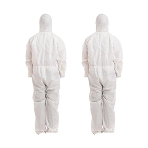 US 2 Pack Disposable Coverall PPE Suit Biohazard Chemical Protection Isolation US 2 Pack Disposable Coverall PPE Suit Biohazard Chemical Protection Isolation