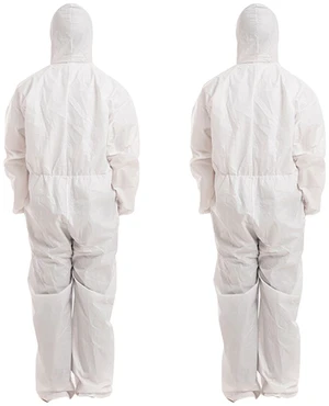 US 2 Pack Disposable Coverall PPE Suit Biohazard Chemical Protection Isolation US 2 Pack Disposable Coverall PPE Suit Biohazard Chemical Protection Isolation
