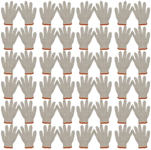 US 24 Pairs NATURAL WHITE STRING KNIT POLY COTTON WORK GLOVES Ultralight US 24 Pairs NATURAL WHITE STRING KNIT POLY COTTON WORK GLOVES Ultralight