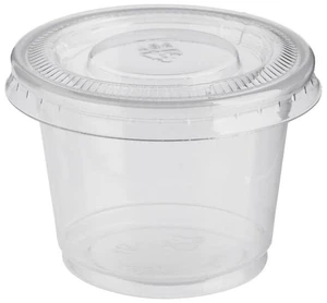 US 500 Pack Disposable 1 Oz Portion Cups with Lids for Sample Tasting Sauces US 500 Pack Disposable 1 Oz Portion Cups with Lids for Sample Tasting Sauces