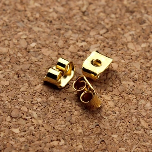 100 Pack Earring Back Butterfly Ear Nut Gold or Silver PLATED 5mmx3.5mm 100 Pack Earring Back Butterfly Ear Nut Gold or Silver PLATED 5mmx3.5mm