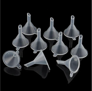 US 10~30pcs Small Plastic Perfume Diffuser Bottle Mini Liquid Oil Funnels Lab US 10~30pcs Small Plastic Perfume Diffuser Bottle Mini Liquid Oil Funnels Lab