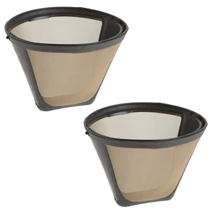 US 2 Pack Reusable #4 Cone Style Coffee Filter for Cuisinart, Black & Decke US 2 Pack Reusable #4 Cone Style Coffee Filter for Cuisinart, Black & Decke