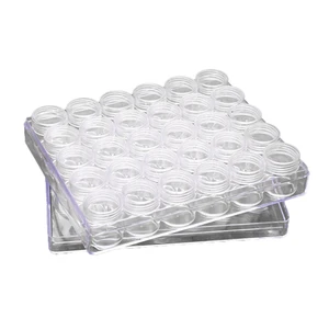 US 30 Pack Clear Bead Containers Storage Box Jars Transparent Bottles w/Box US 30 Pack Clear Bead Containers Storage Box Jars Transparent Bottles w/Box