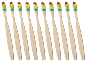 10Pcs Bamboo Toothbrush 100% Natural Organic Medium Bristle BPA-Free Bristles 10Pcs Bamboo Toothbrush 100% Natural Organic Medium Bristle BPA-Free Bristles