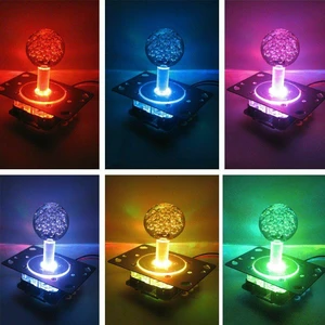 US Arcade LED Illuminated Joystick Colorful Switchable from 4 to 8 way operation US Arcade LED Illuminated Joystick Colorful Switchable from 4 to 8 way operation