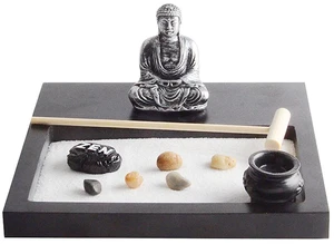 US Tabletop Mini Meditation Zen Garden w/ Pavilion statue Rock Venues Rake Sand US Tabletop Mini Meditation Zen Garden w/ Pavilion statue Rock Venues Rake Sand