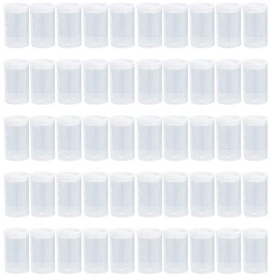 US 50 Pack Clear Film Canisters with Caps for 35mm Storage Small Accessories US 50 Pack Clear Film Canisters with Caps for 35mm Storage Small Accessories