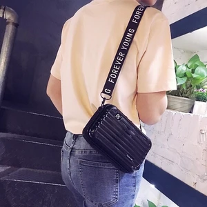 US Women Suitcase Box Shape Crossbody Shoulder Bag Letter Band Travel Carrying BS-4-a xinglidanjianbao yinse US Women Suitcase Box Shape Crossbody Shoulder Bag Letter Band Travel Carrying BS-4-a xinglidanjianbao yinse