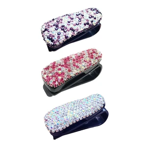 US 3 Pack Rhinestone Universal Car Glasses Sunglasses Eyeglass Visor Holder Clip US 3 Pack Rhinestone Universal Car Glasses Sunglasses Eyeglass Visor Holder Clip