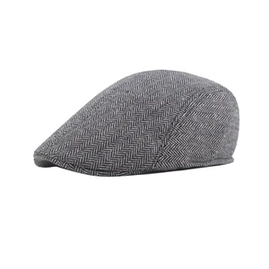 US 1 Pack Fineboy Hat Mens Herringbone Tweed Flat Ivy Gatsby Cap Stripe Cabbie qianhuise US 1 Pack Fineboy Hat Mens Herringbone Tweed Flat Ivy Gatsby Cap Stripe Cabbie qianhuise