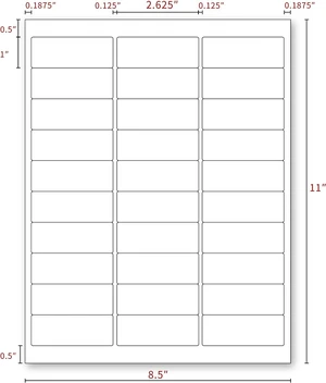 3000 Address Labels Amazon FBA Labels 30 Per Sheet 30UP 2.625''x1'' 100 Sheets 3000 Address Labels Amazon FBA Labels 30 Per Sheet 30UP 2.625''x1'' 100 Sheets
